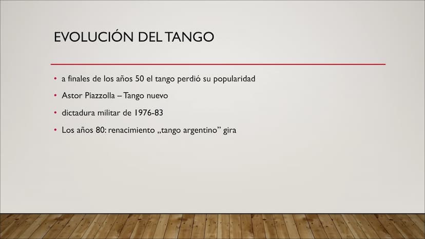 TANGO
PRESENTACIÓN DE EMILY POLCH ESTRUCTURA
●
●
●
●
1. Hechos
●
1.1 ¿Qué es el tango? (Danza y Música)
1.2 ¿De dónde viene el tango?
1.3 Ev