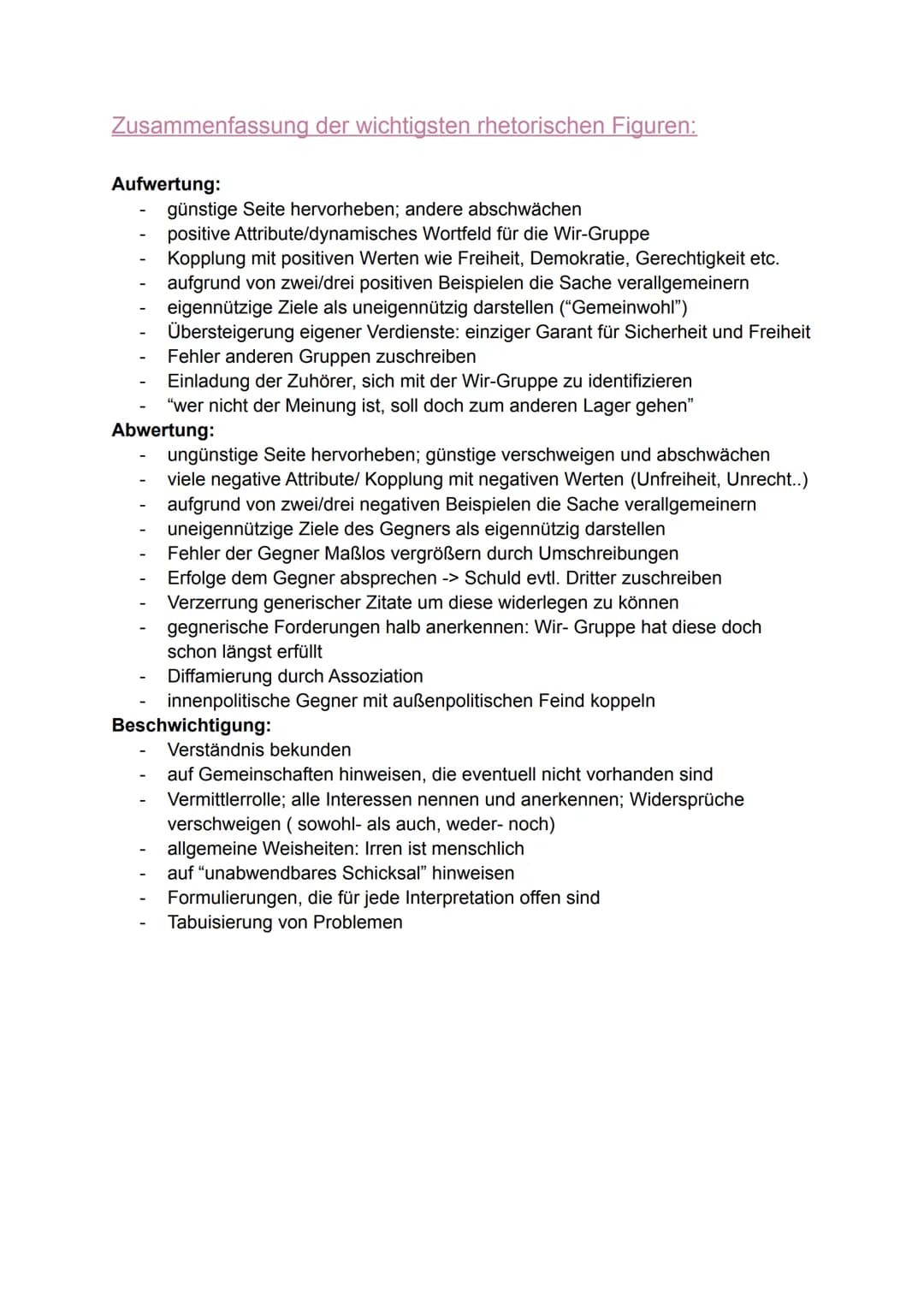 Redeanalyse Beispiel mit Lösung PDF - Rhetorische Mittel und Formulierungshilfen
