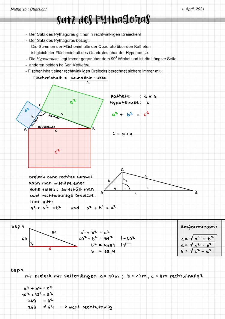 Know Satz des Pythagoras- Übersicht  thumbnail