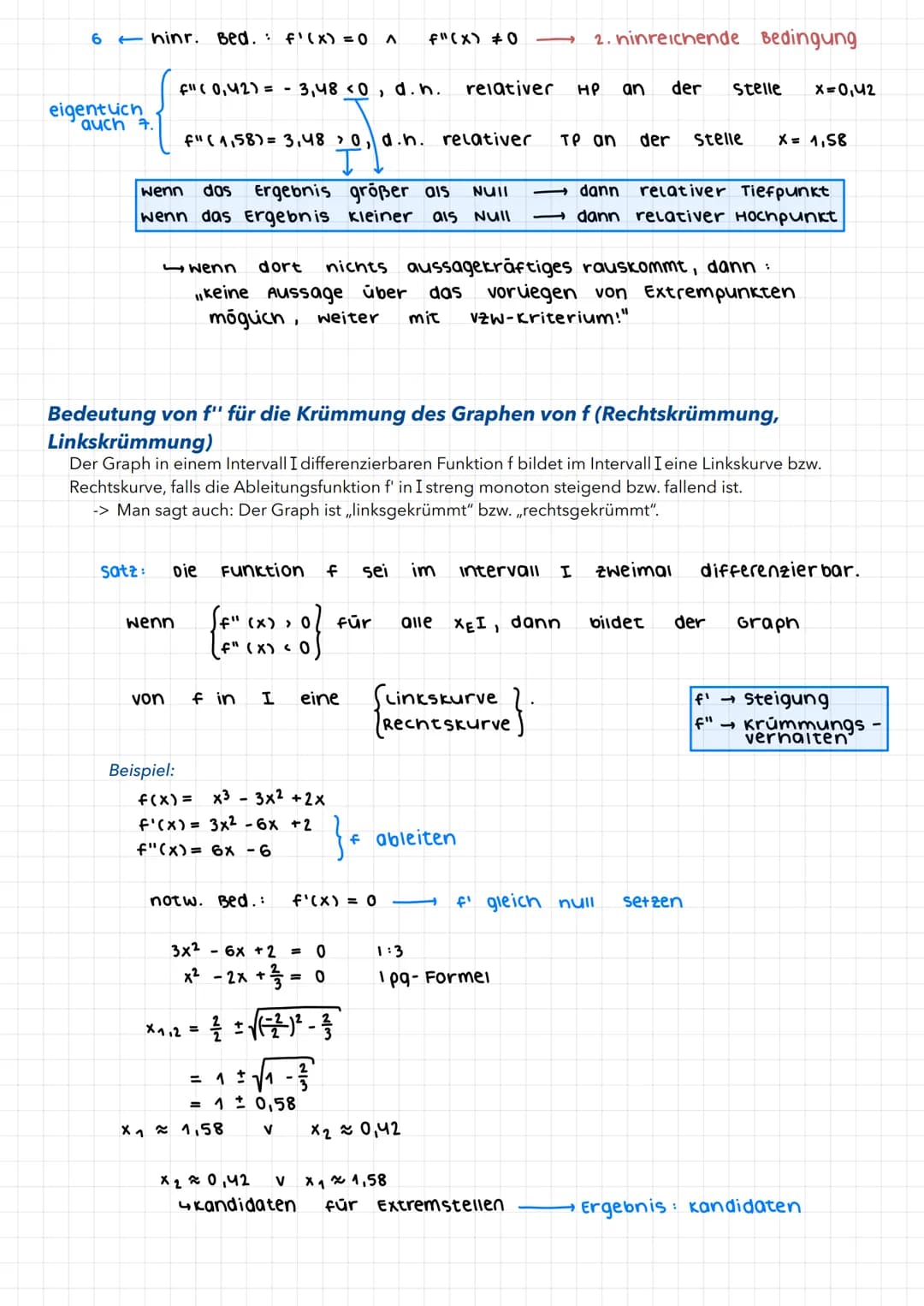 MATHE-KLAUSUR 21.1
Zusammenhang zwischen f und f'
Die Steigung einer Tangente an den Graphen einer Funktion f in einem Punkt P ( xolf(xo)) d