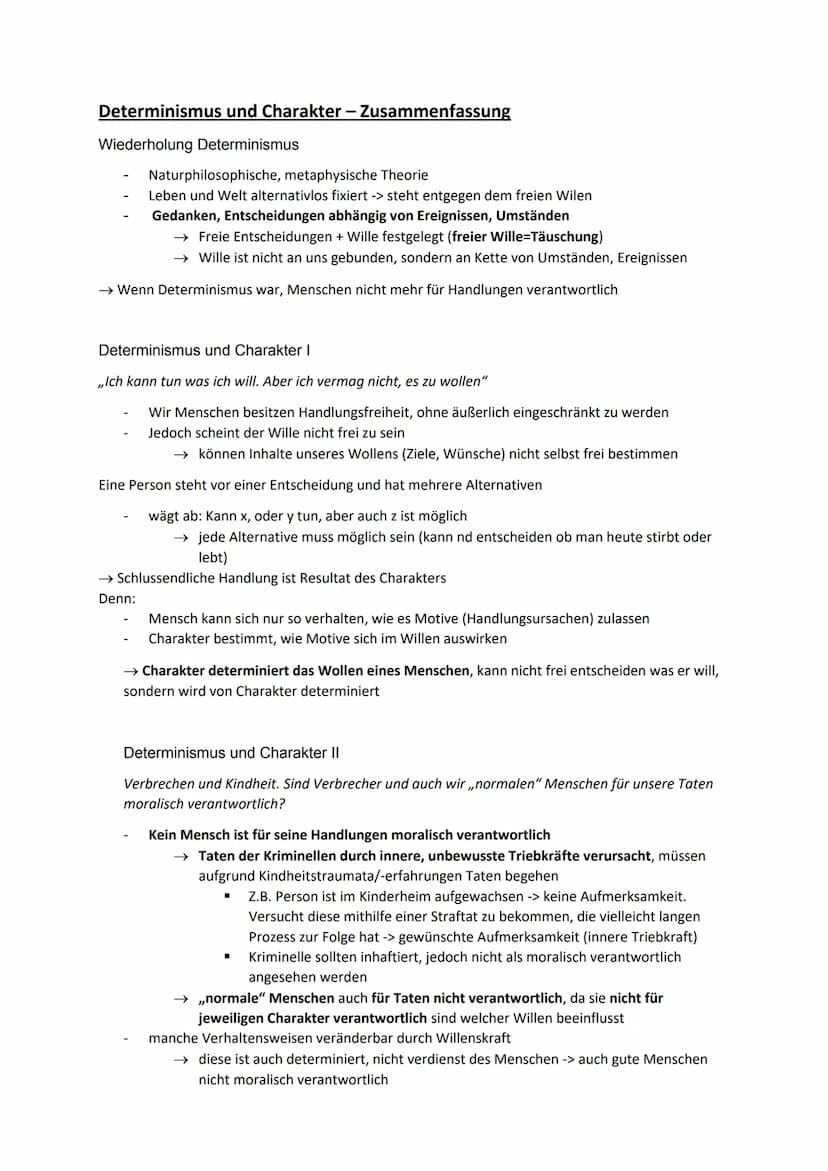Zusammenfassungen Merkmale der Willensfreiheit - drei Ansichten
Geert Keil - Der Begriff der Willensfreiheit
,,Willensfreiheit als Grundlage