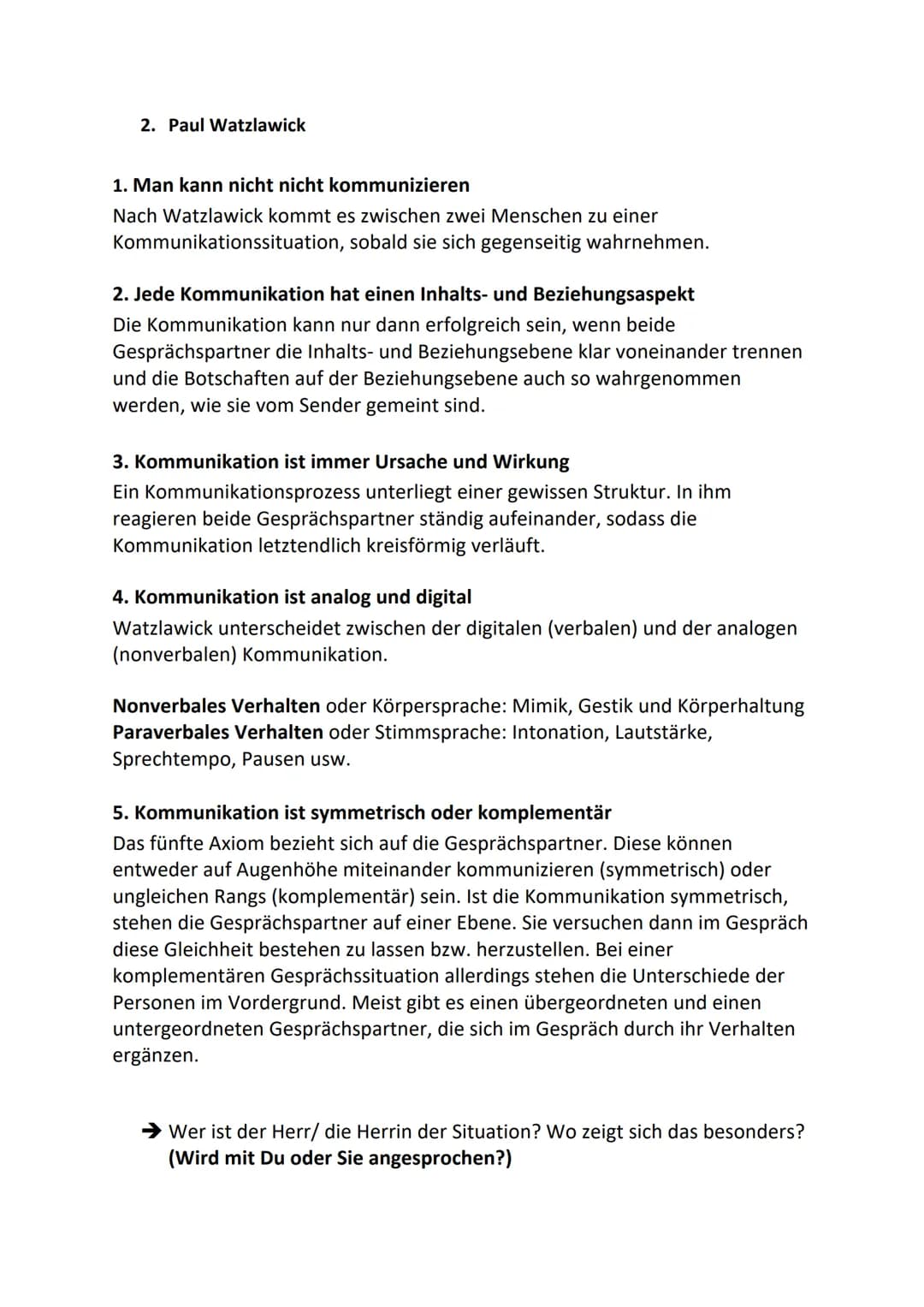 Die Kommunikationsmodelle
1. Schulz von Thun
Sender
mit vier Schnäbeln
●
●
Selbst-
kund-
gabe
Sachinhalt
Äußerung
Appell
Beziehungshinweis
E