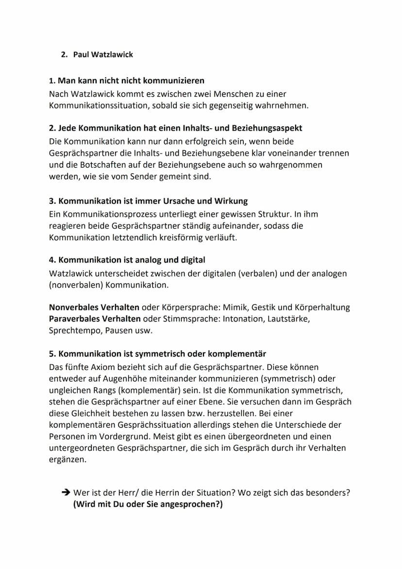 Die Kommunikationsmodelle
1. Schulz von Thun
Sender
mit vier Schnäbeln
●
●
Selbst-
kund-
gabe
Sachinhalt
Äußerung
Appell
Beziehungshinweis
E