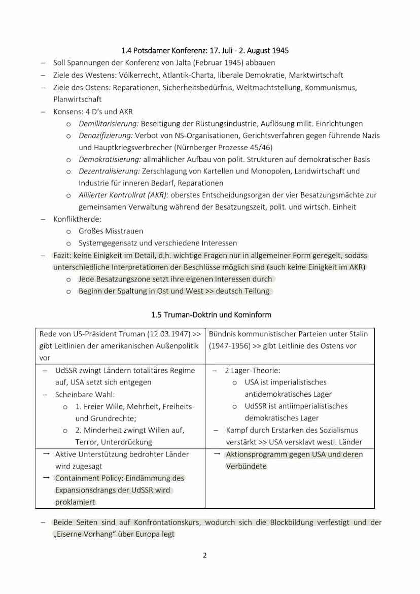 1. Deutschland nach 1945
1.1 Kriegsende 8. Mai 1945
Zensur in der deutschen Geschichte
Bedeutung ist von der Perspektive abhängig
o Unmittel