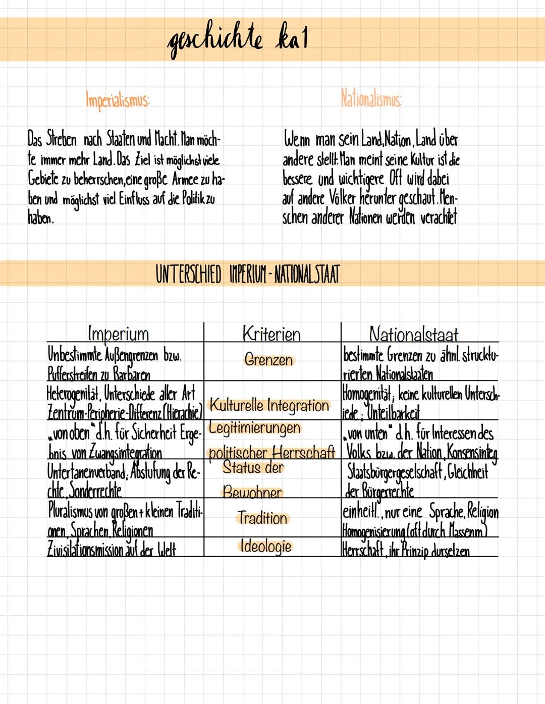 geschichte kat
Imperialismus:
Das Streben nach Staaten und Macht. Man möch-
te immer mehr Land. Das Ziel ist möglichst viele
Gebiete zu behe