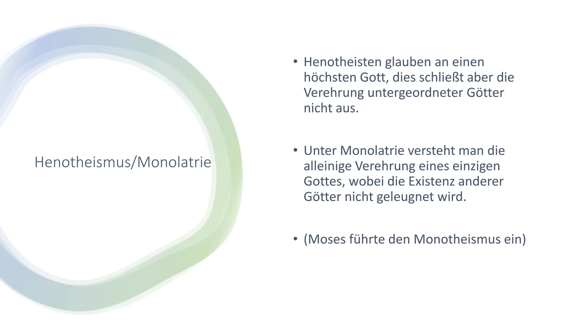 Monotheismus Die Entstehung des Monotheismus als Folge des Babylonischen Exils
Vorexilische Situation:
Forderung, JHWH allein zu verehren (M