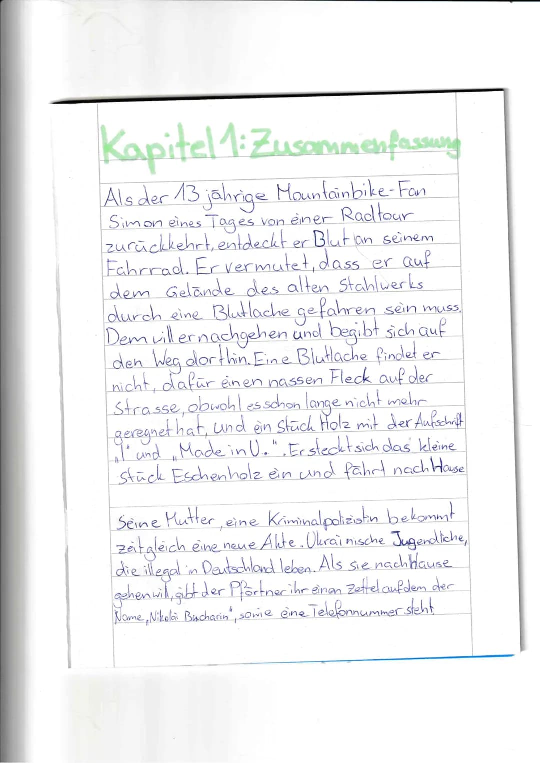 Steckbrief
Vorname:
Nachname:
Alter:
Korpergrasser
Mutter:
Beruf (Mutter):
Vater:
Hobbys:
Rolle:
Bester Freund:
Feinde:
Simon
Laub
13 Jahre
