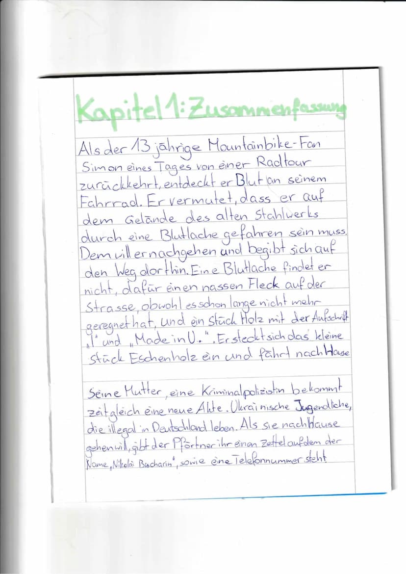 Steckbrief
Vorname:
Nachname:
Alter:
Korpergrasser
Mutter:
Beruf (Mutter):
Vater:
Hobbys:
Rolle:
Bester Freund:
Feinde:
Simon
Laub
13 Jahre
