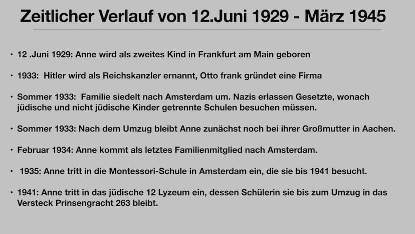 DAS LEBEN DER ANNE FRANK
SEMRA KAYA, JOLINE KAIB Wer war
Anne
Charaktereige
nschaften
Was macht ihre
Geschichte so
besonders
Gliederung
Wich