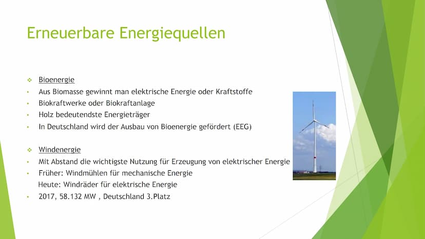  Erneuerbare Energien
Wird in der Zukunft die Erneuerbare Energie in Deutschland dominieren? Gliederung
1. Was ist erneuerbare Energie?
2. E