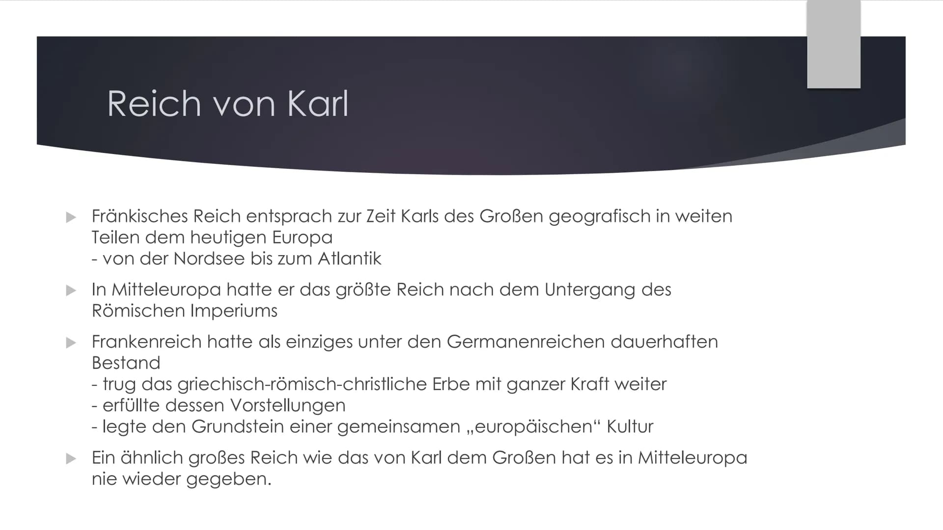 Trägt Karl der Große seinen Namen
zu Recht und gilt er als Vater
Europas? Gliederung
1. Wer ist Karl der Große?
2. Reich von Karl
3. Fazit W