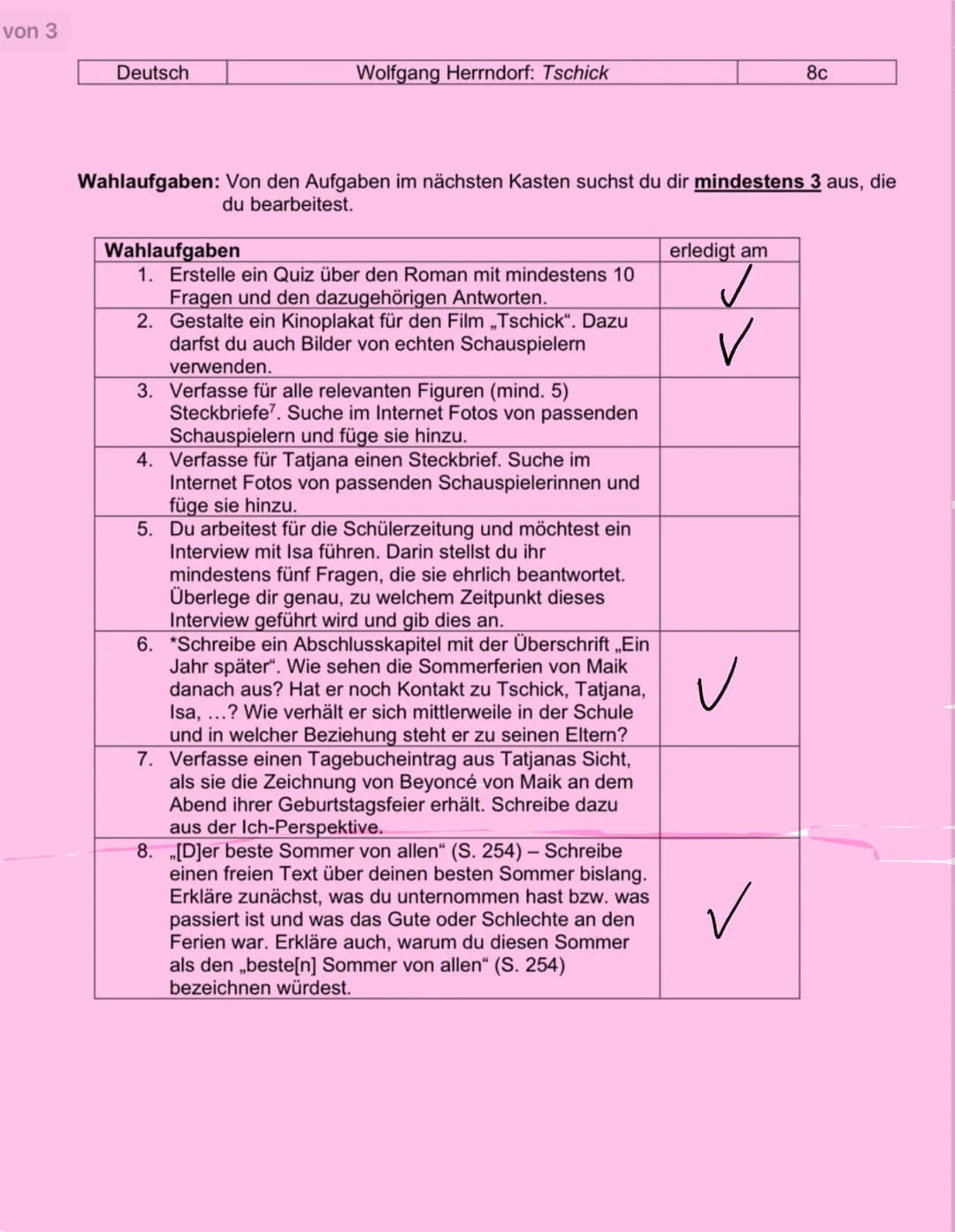 TSCHICK
von
Beyoncé
Wolfgang Herrndorf.
Alleninsekten
Klippe
Braureren
SA SCHMIDT
Sudenaz Halap
8C,2021.
Coke
Sommer
Tatlong
Lada
Dorpjunge
