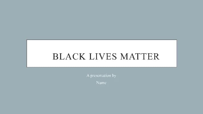 Know Black lives matter thumbnail