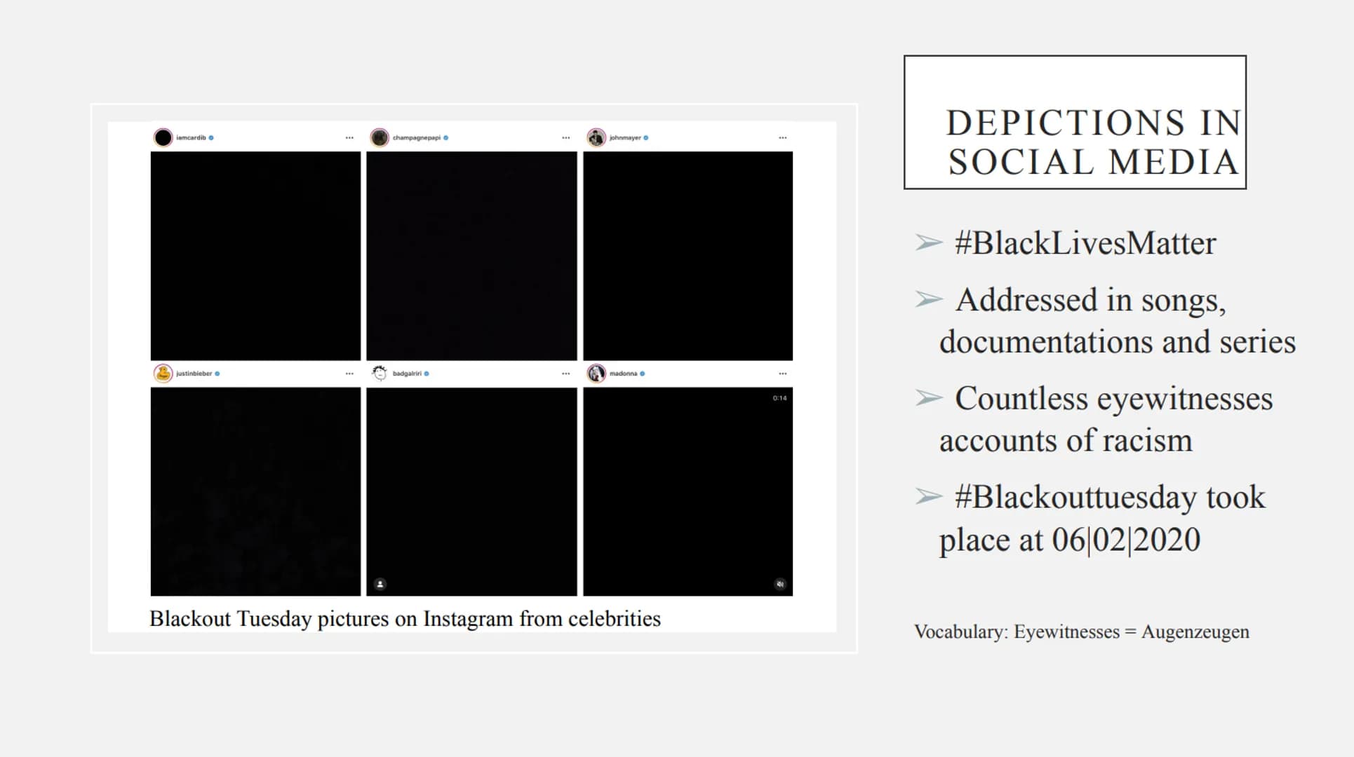 BLACK LIVES MATTER
A presentation by
Name TABLE OF CONTENT
➤ Keywords
➤ What is "Black Lives Matter"?
➤ When was "Black Lives Matter" founde