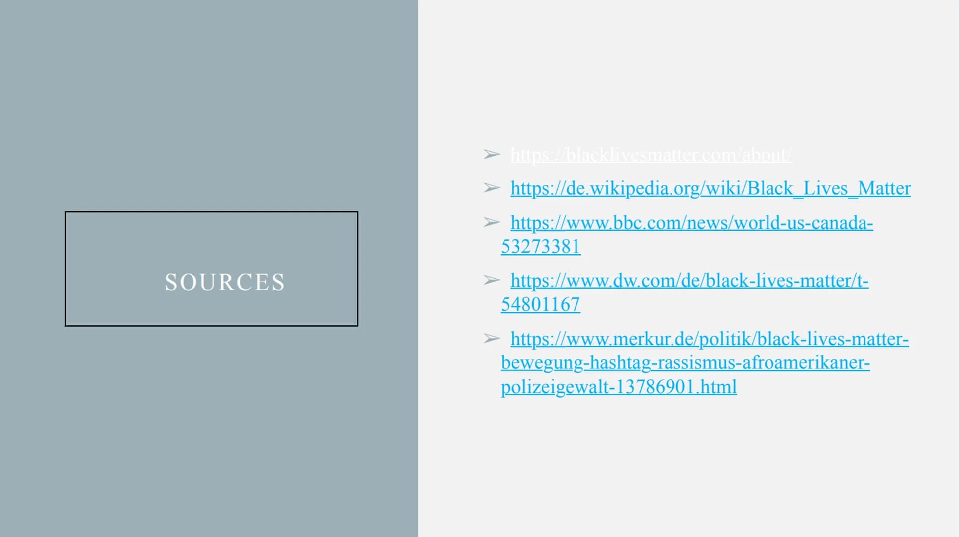 BLACK LIVES MATTER
A presentation by
Name TABLE OF CONTENT
➤ Keywords
➤ What is "Black Lives Matter"?
➤ When was "Black Lives Matter" founde