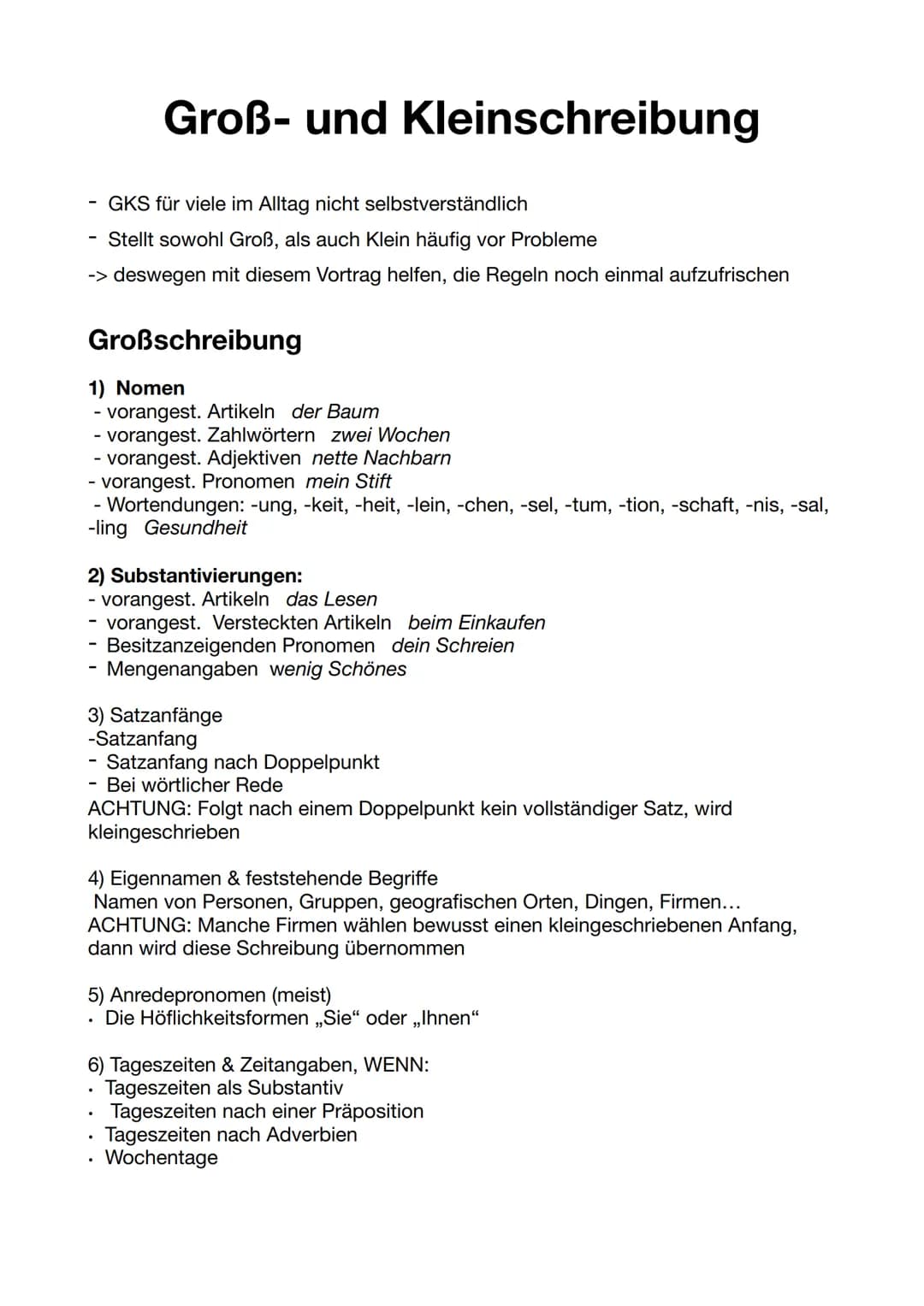 -
GKS für viele im Alltag nicht selbstverständlich
Stellt sowohl Groß, als auch Klein häufig vor Probleme
-> deswegen mit diesem Vortrag hel