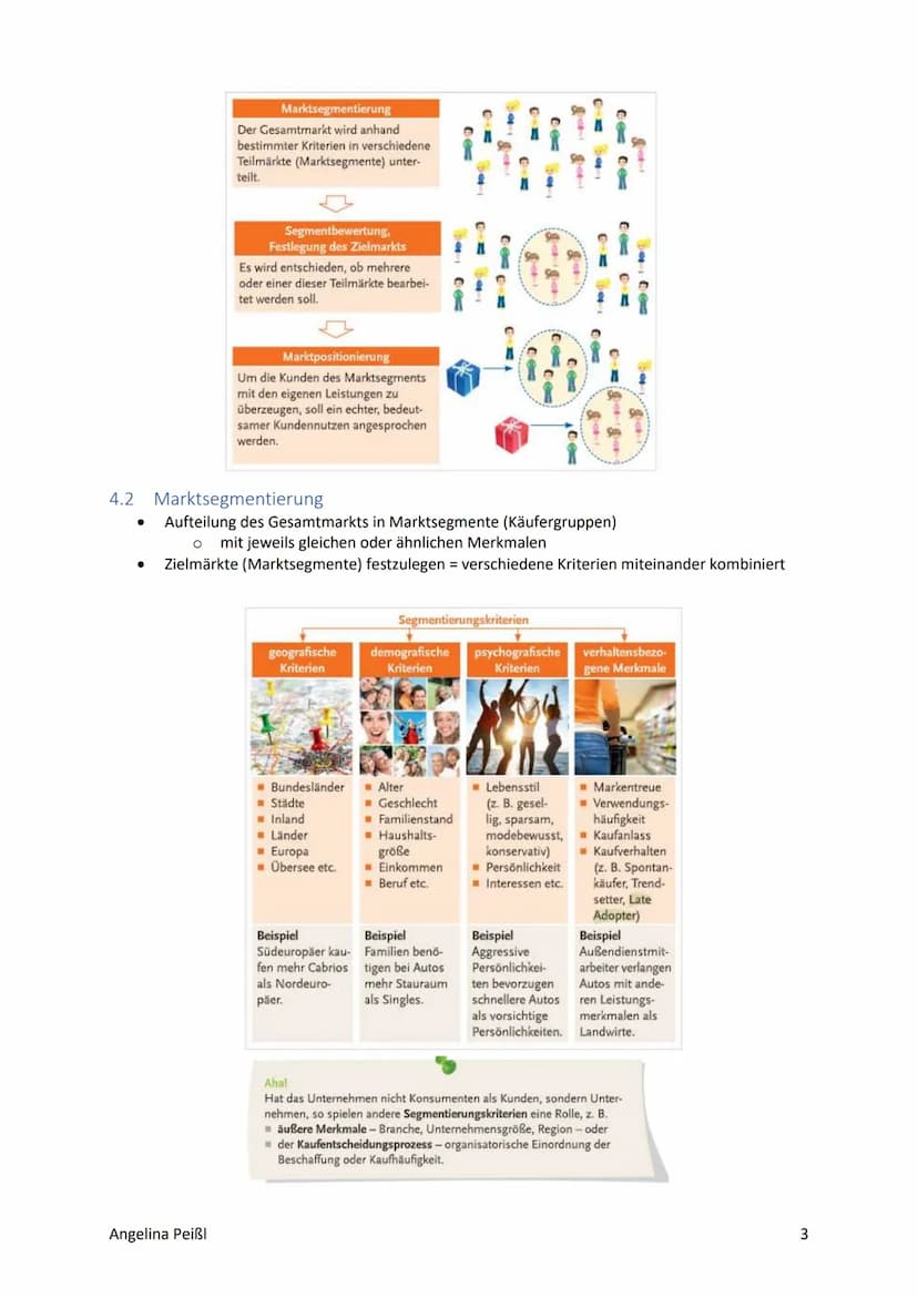 Marketing
= das Unternehmen stellt den Kunden in den Mittelpunkt aller Aktivitäten
●
,,Was will der Kunde?"
Produkte
Organisationen
1 Was is