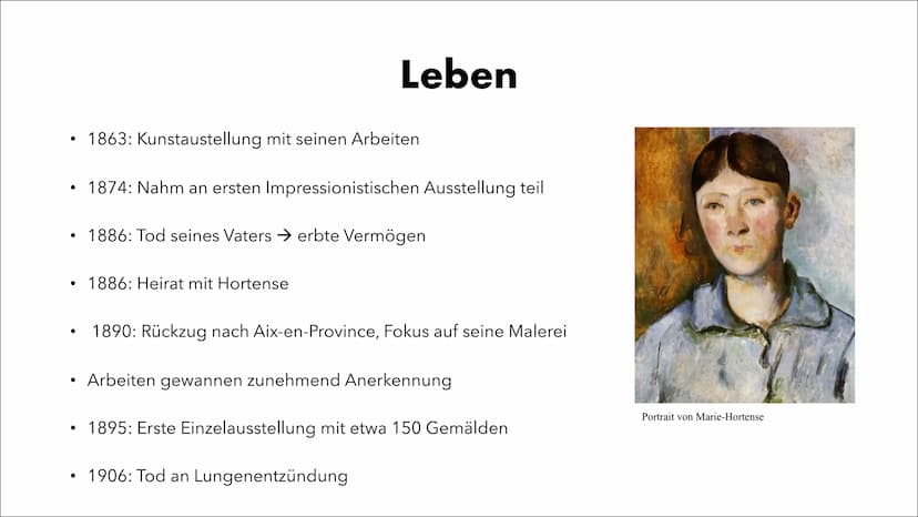 Paul Cézanne Gliederung
●
●
●
●
Allgemeine Informationen
Leben
Seine Malweise
Werke
Metamorphosen
Quellen Allgemeine
Informationen
●
Französ