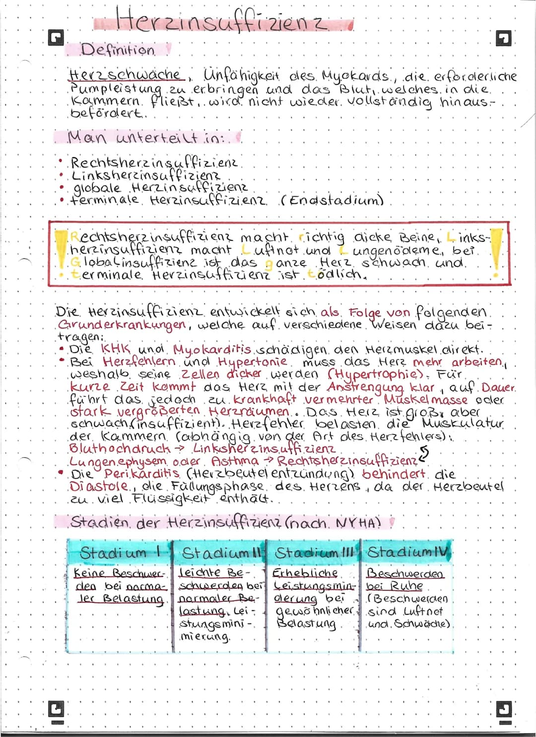 
<h2 id="symptome">Symptome</h2>
<p>Das linke Herz ist nicht mehr in der Lage, das Blut vollständig in den Körperkreislauf zu pumpen. Dies f