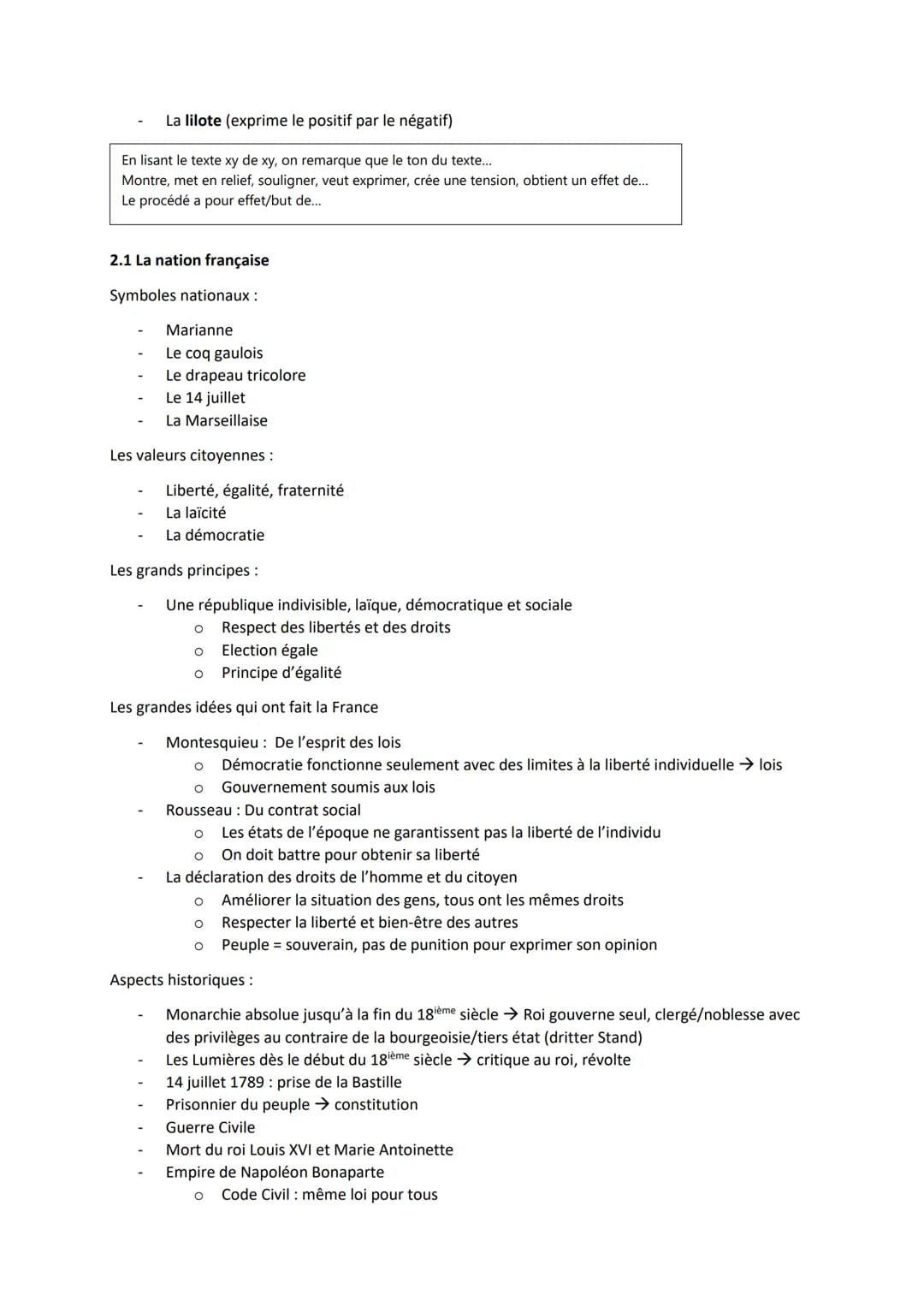 Klauzur Französisch 11/1
Contenu formel:
1. Le commentaire personnel
2. Analyser un texte
3. Les moyens de style
Contenu thématique :
1. La 