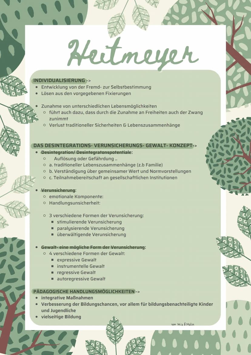 Heitneyer
INDIVIDUALISIERUNG ->
• Entwicklung von der Fremd- zur Selbstbestimmung
• Lösen aus den vorgegebenen Fixierungen
• Zunahme von unt