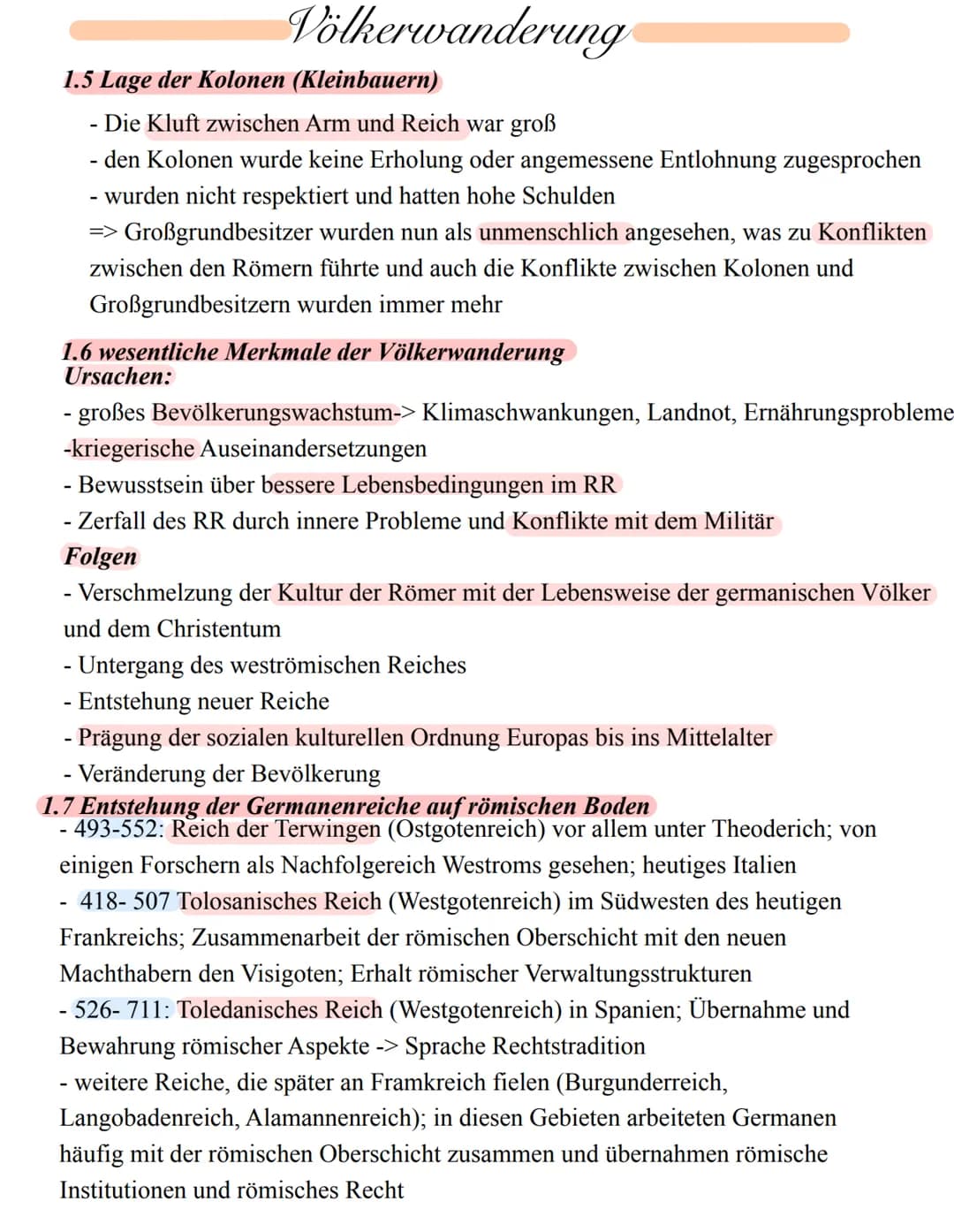 Völkerwanderung
1. Ursachen und Verlauf der Völkerwanderung
1.1 Die Situation des Römischen Reiches im 3. Jahrhundert
Erfolge des Gallienus 