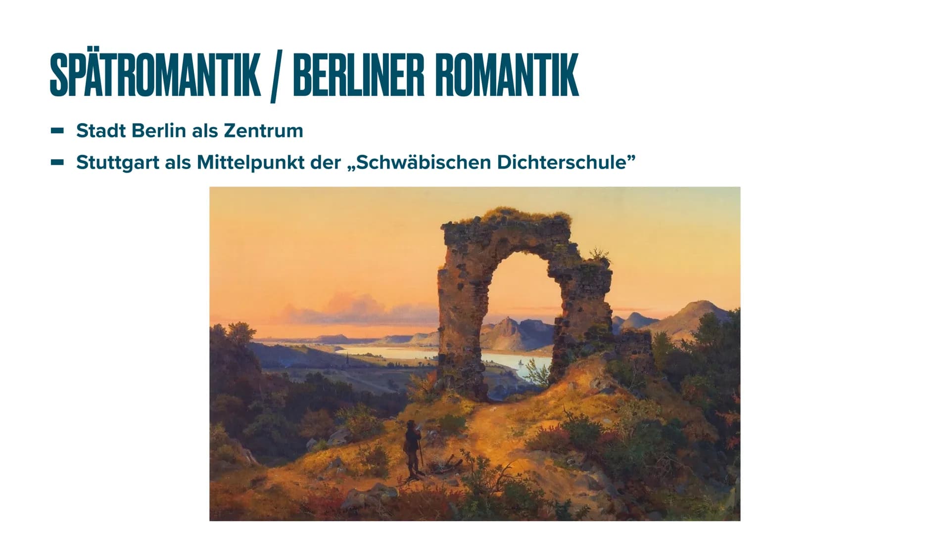 ROMANTIK
EINE EPOCHE
JULIA VICTORIA KRÄMER, DLK Q2 INHALTSVERZEICHNIS
- Eckdaten der Epoche
- Gesellschaft und Weltbild der Romantik
Epoche
