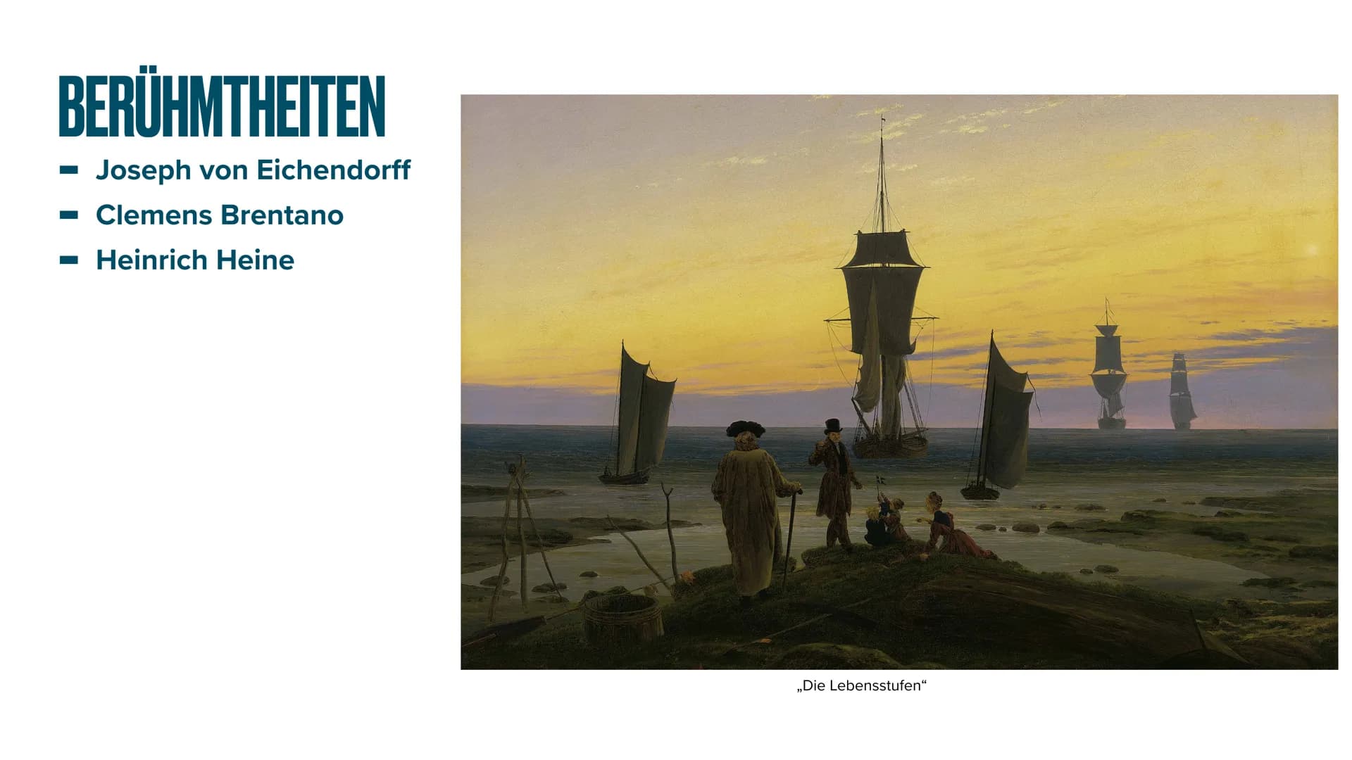 ROMANTIK
EINE EPOCHE
JULIA VICTORIA KRÄMER, DLK Q2 INHALTSVERZEICHNIS
- Eckdaten der Epoche
- Gesellschaft und Weltbild der Romantik
Epoche

