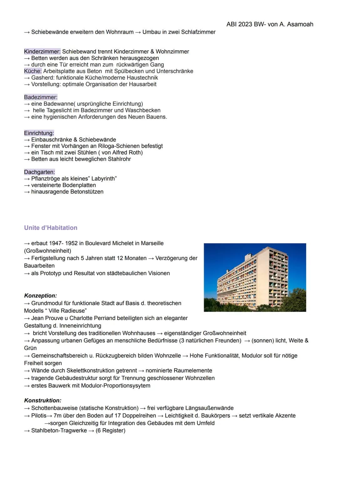 BK ABITUR 2023
ARCHITEKTUR
KONSTRUKTIONEN/ WOHNUNGSSTRUKTUREN
Massivbauweise:
= Eine Form des Tragwerks, bei der raumabschließende Elemente 