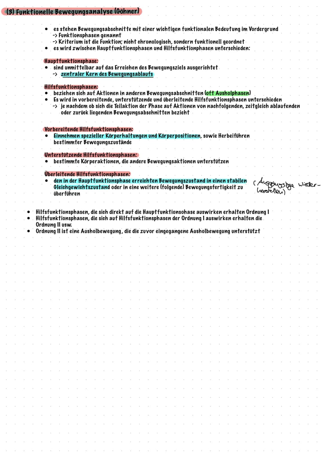 Bewegungslehre + Bewegunslernen Inhaltsverzeichnis
Thema
(1) Methoden zur Gestaltung von Lehr- und Lernwegen
Teillernmethode
Ganzheitsmethod