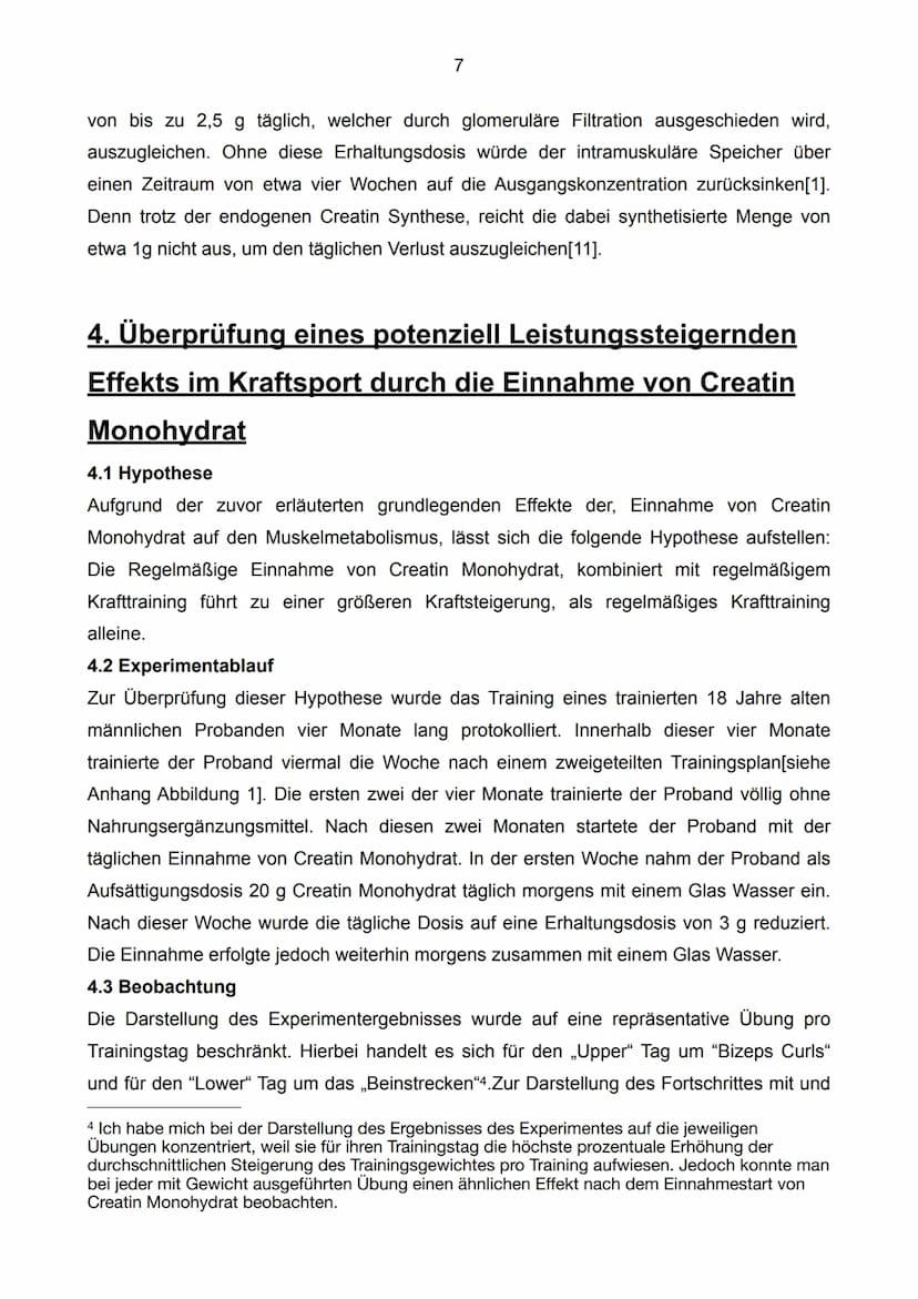 Auswirkungen der Einnahme von Creatin
Monohydrat im Kraftsport
C4H9N3O2
[4]
12
Facharbeit im Leistungskurs Biologie
Schuljahr 2022/23 Inhalt