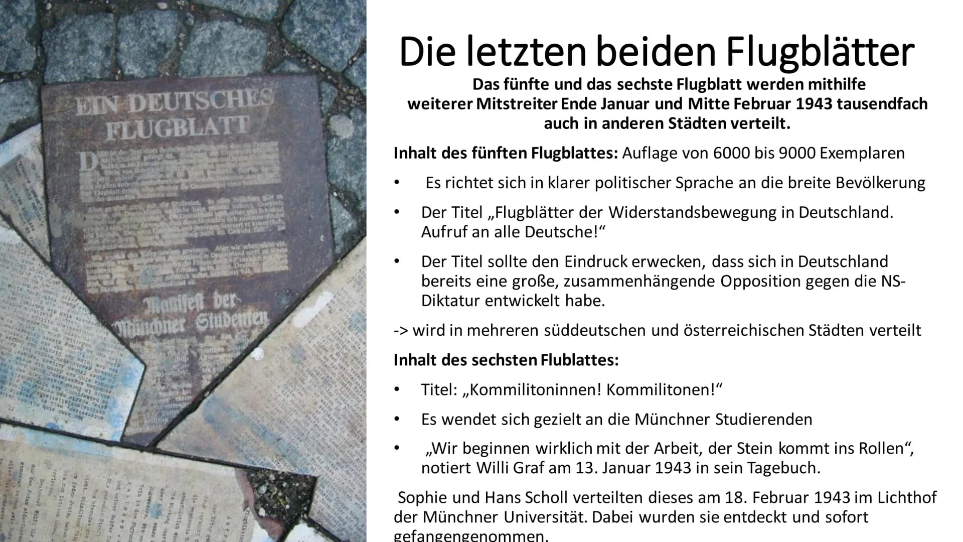 "Weiße Rose"
Widerstand im Nationalsozialismus Themen
●
Politische Lage Deutschlands zur Zeit der Entstehung
Entstehung der Widerstandsgrupp