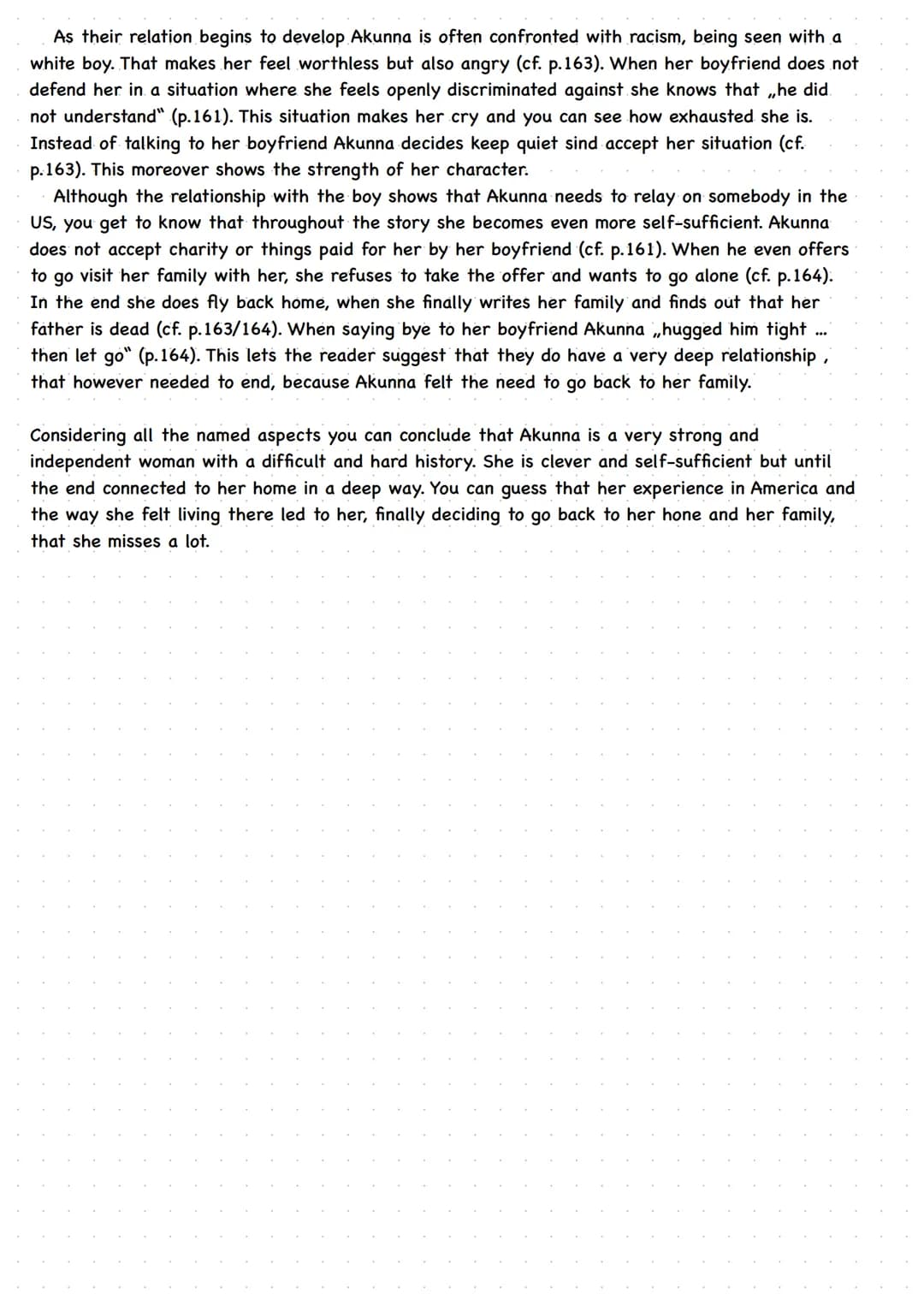 Characterisation: Akunna in ,,The thing around you neck"
The short story ,,The thing around your neck", written by Chimamanda Ngozi Adichie 