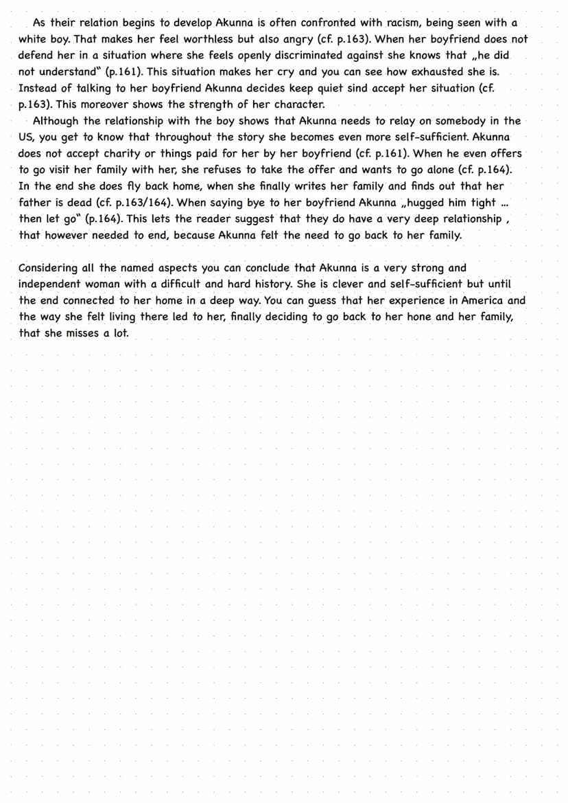 Characterisation: Akunna in ,,The thing around you neck"
The short story ,,The thing around your neck", written by Chimamanda Ngozi Adichie 