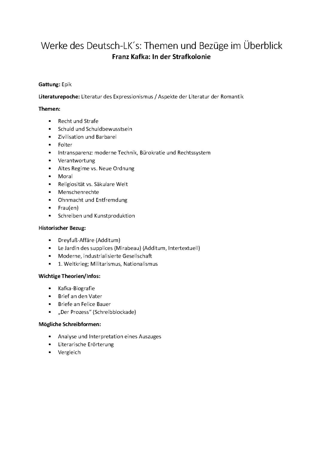 In der Strafkolonie - Zusammenfassung und Charakterisierung des Offiziers