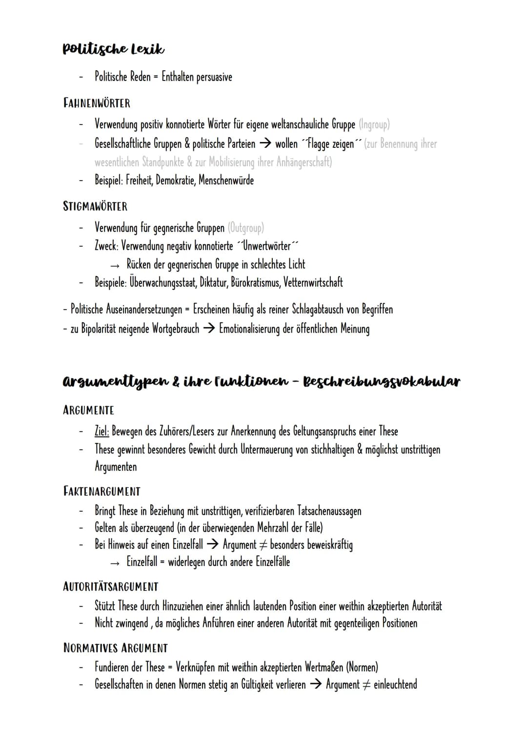 Rhetorik - Strategien der Beeinflussung
in politischen Reden & Debatten
Alltagskommunikation
AUFWERTUNG
Meistens kämpferische Strategien (bi