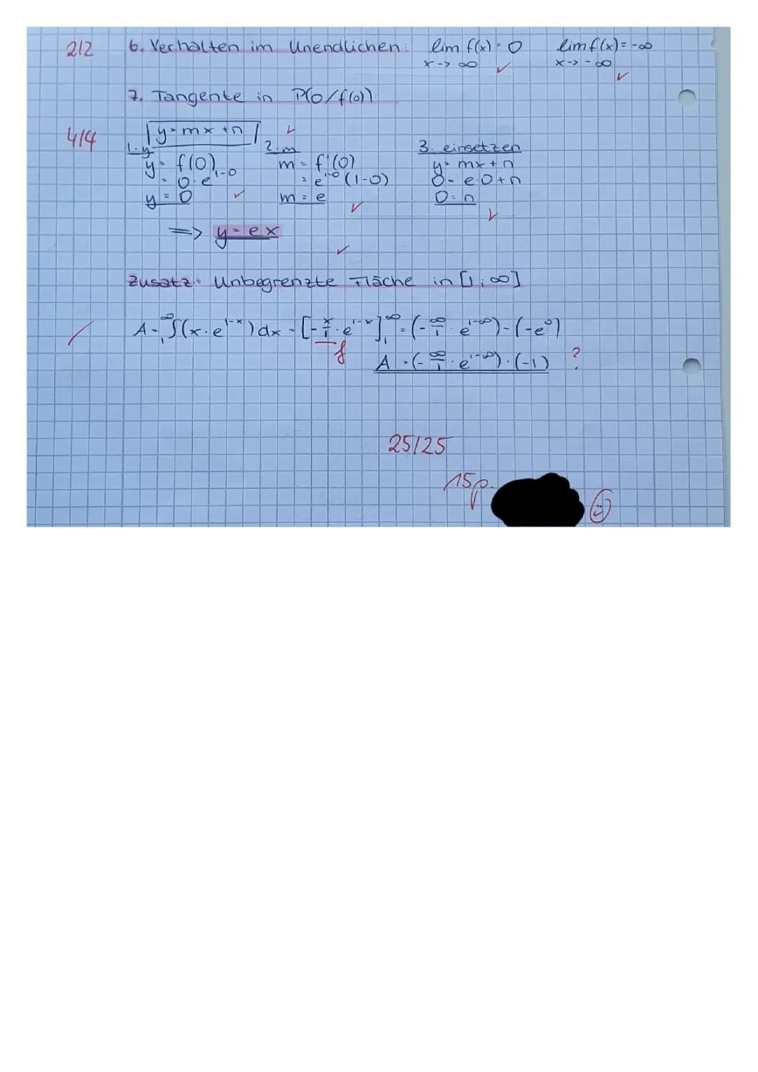 Kurvendiskussion Test (e-Funktion)