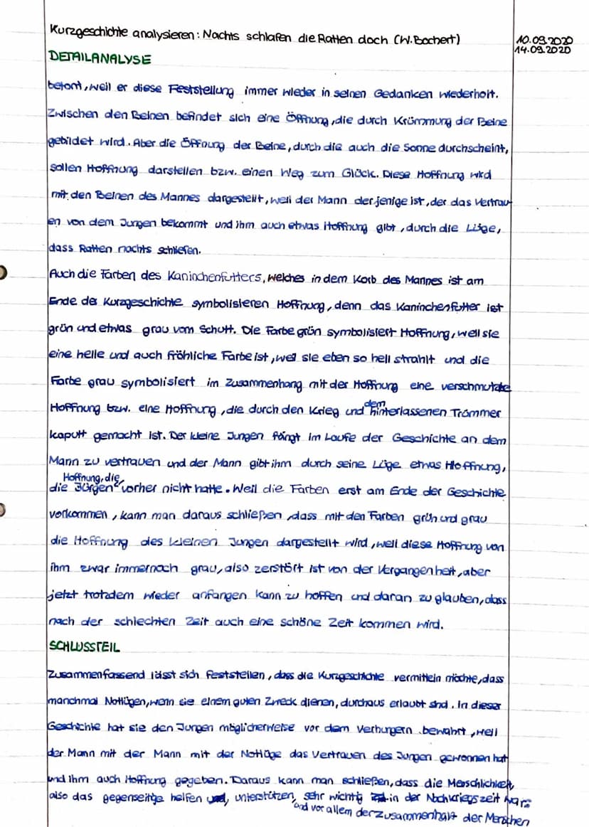 Nachts schlafen die Ratten doch
von Wolfgang Borchert
personales Erzbihlverhalten => Er-Form
Er hatte die Augen zu. Mit einmal wurde es noch