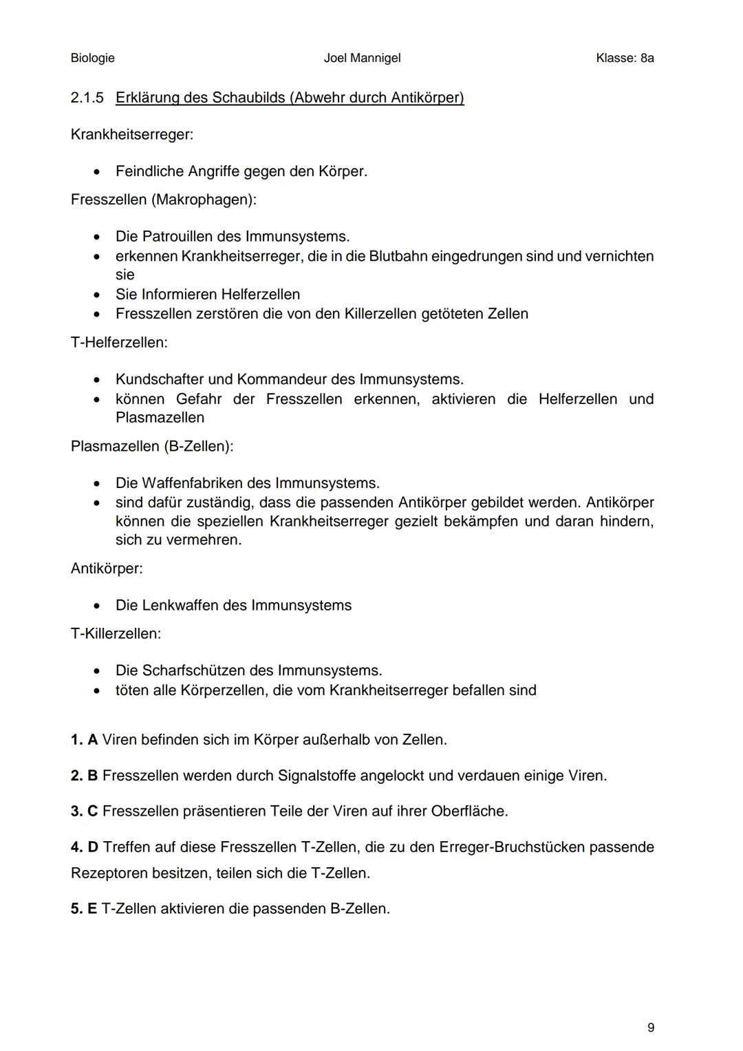 Fach:
Name:
Klasse:
Infektionskrankheiten
Biologie
Joel Mannigel
8a
om mang
1 Biologie
Inhaltsverzeichnis Infektionskrankheiten
1 Kurze Vers
