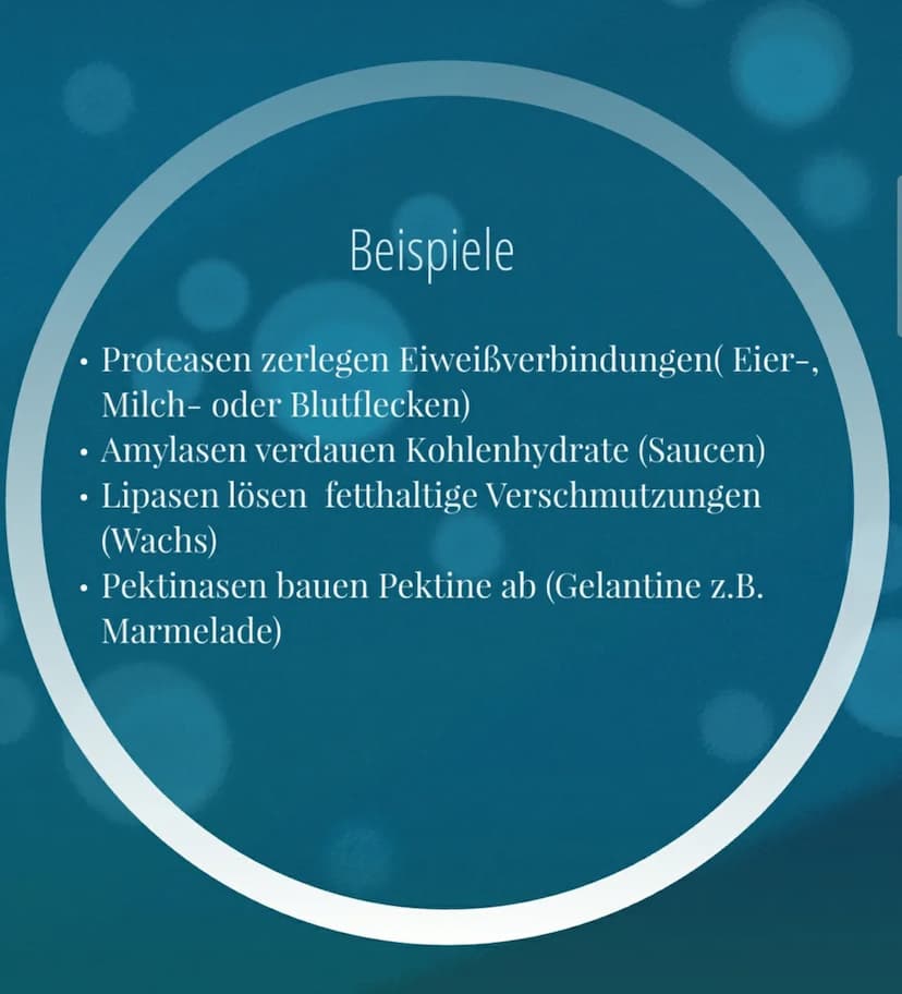 Enzyme in Wasch- und Putzmittelindustrie
und Nach
Inhaltsverzeichnis
- Funktionsweise
Beispiele
Vor-und Nachteile
- Quellen Inhaltsverzeichn