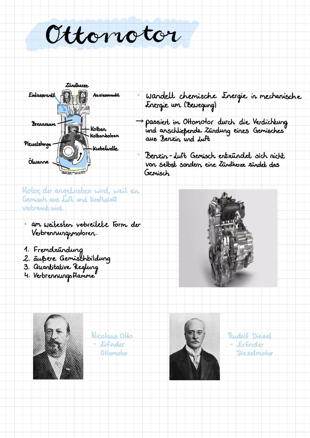 Ottomotor und Viertacktmotor 💡✨