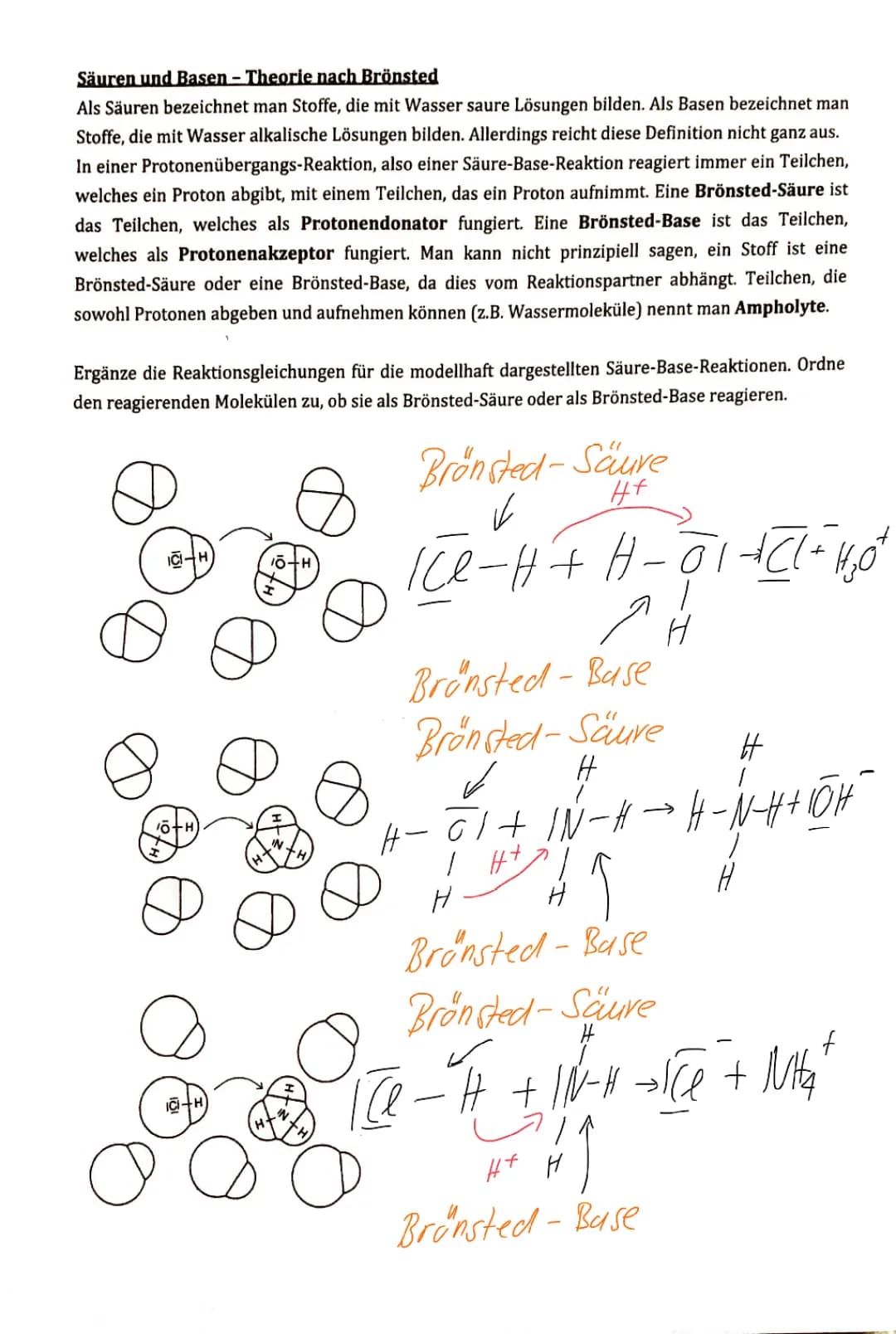 Brönsted Säure-Base-Theorie und Säure-Base-Theorien einfach erklärt