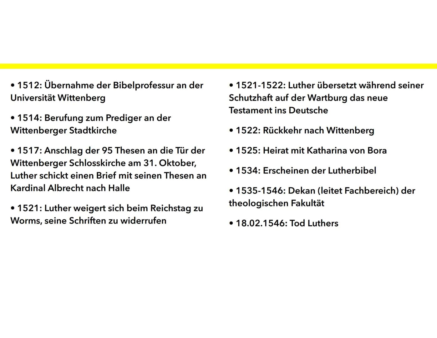 MARTIN LUTHER
VON MICHELLE UND JOHANNA INHALTSVERZEICHNIS
• Biografie
• Luthers Gottesbild
• Lehre
• Theologie
• Auslöser des Thesen Anschla