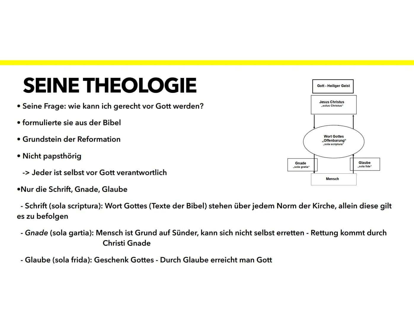 MARTIN LUTHER
VON MICHELLE UND JOHANNA INHALTSVERZEICHNIS
• Biografie
• Luthers Gottesbild
• Lehre
• Theologie
• Auslöser des Thesen Anschla