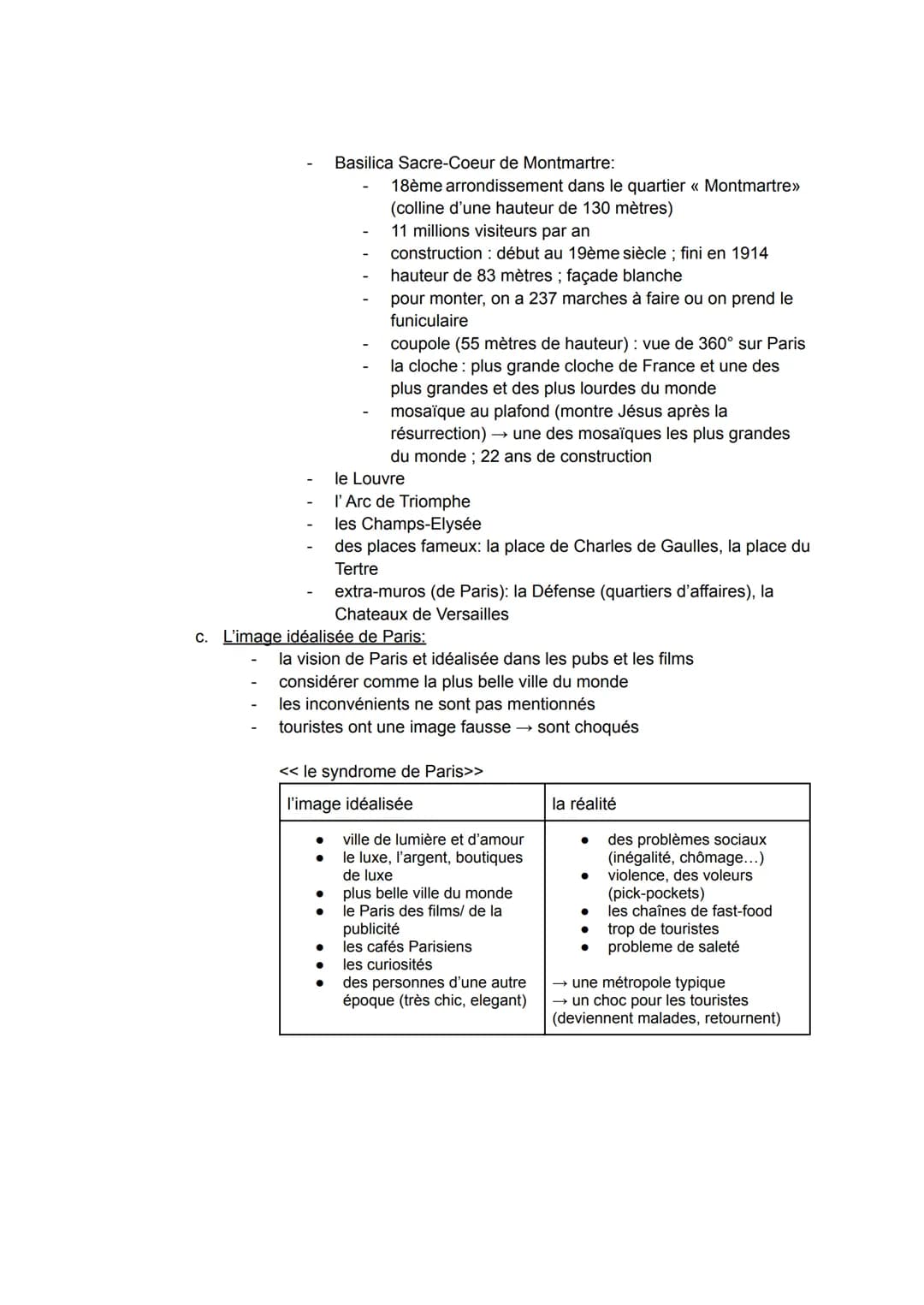 Abiturwiederholung Französisch: Paris - Immigration & Emigration
1. Paris:
a. Informations principales:
région: Ile-de-France (<<les Francil
