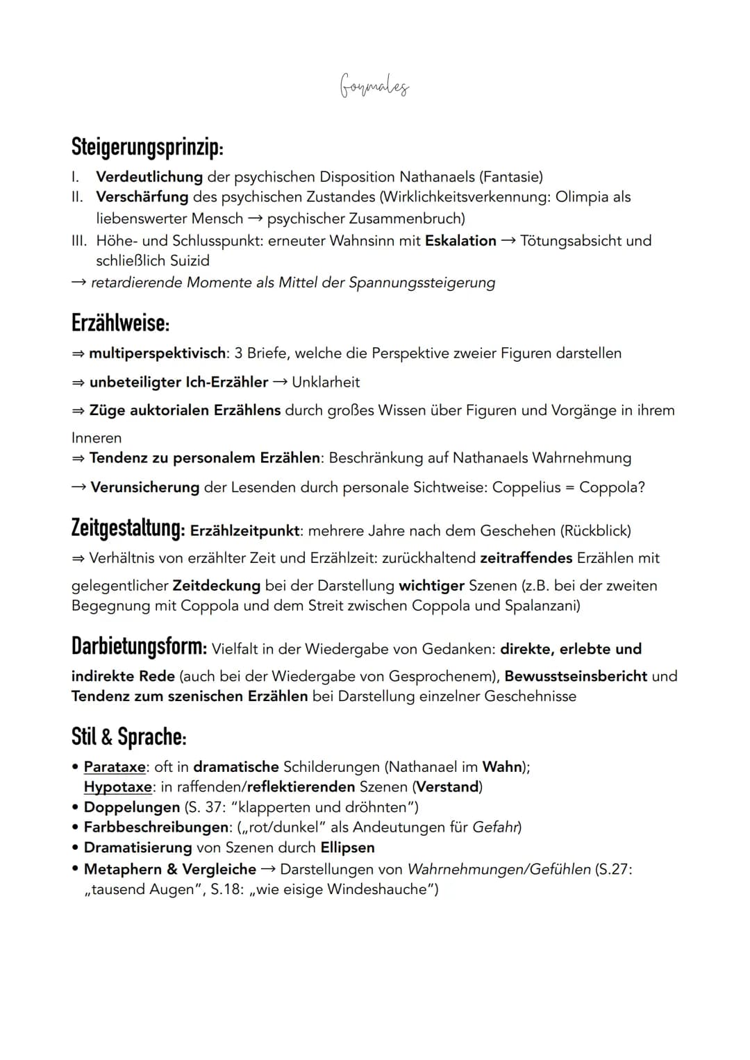 Der Sandmann
E.T.A. Hoffmann (1816)
Allgemein:
.E.T.A. Hoffmann (1776-1822)
Erzählung → Novelle; Nachtstück
Erzählung der Lebensgeschichte d