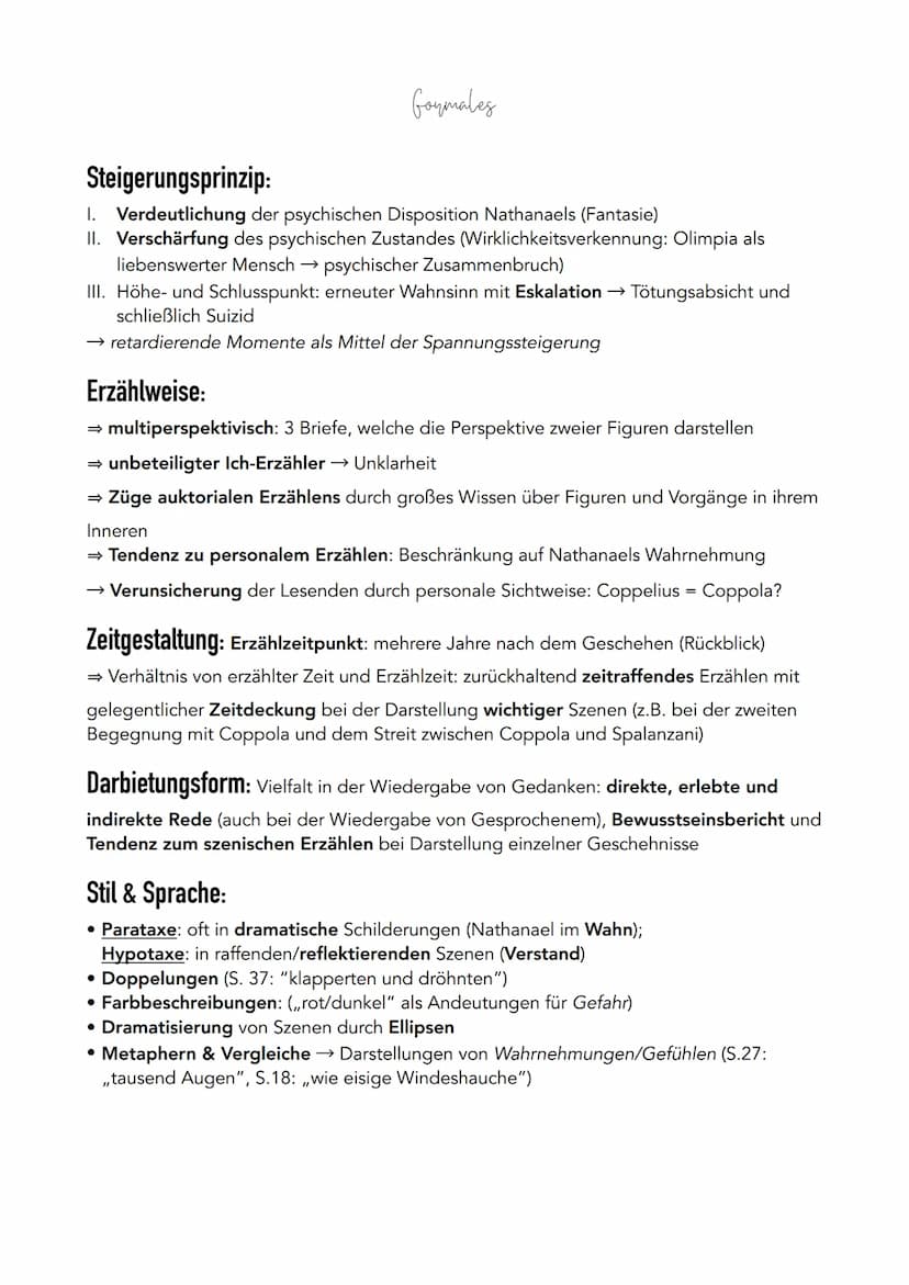 Der Sandmann
E.T.A. Hoffmann (1816)
Allgemein:
.E.T.A. Hoffmann (1776-1822)
Erzählung → Novelle; Nachtstück
Erzählung der Lebensgeschichte d