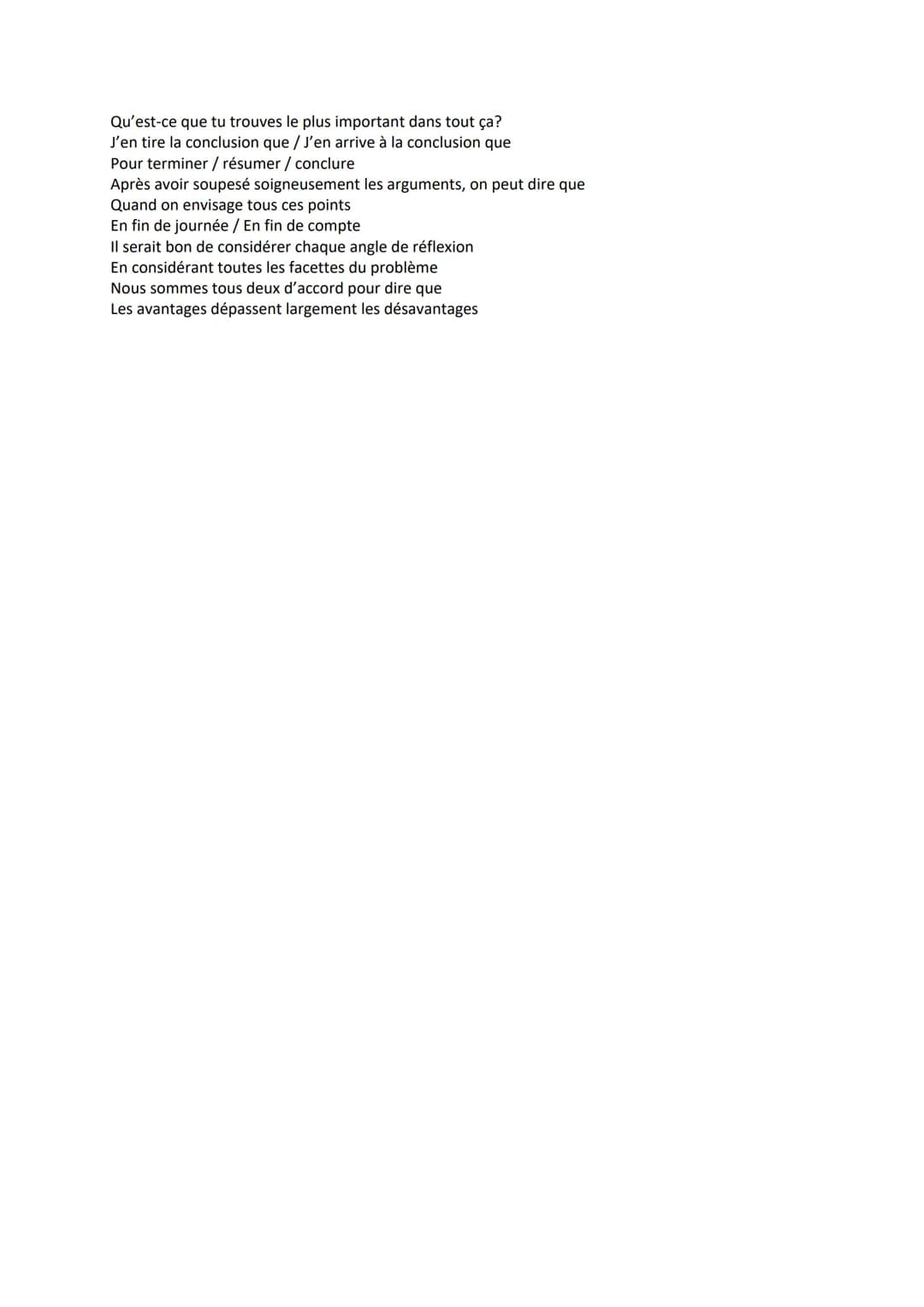 Kommunikationsprüfung Formulierungen
Monolog
Erzählen:
Alors voilà, ... / Eh bien voilà / En ce qui concerne / Alors / Puis / Ensuite / Tout