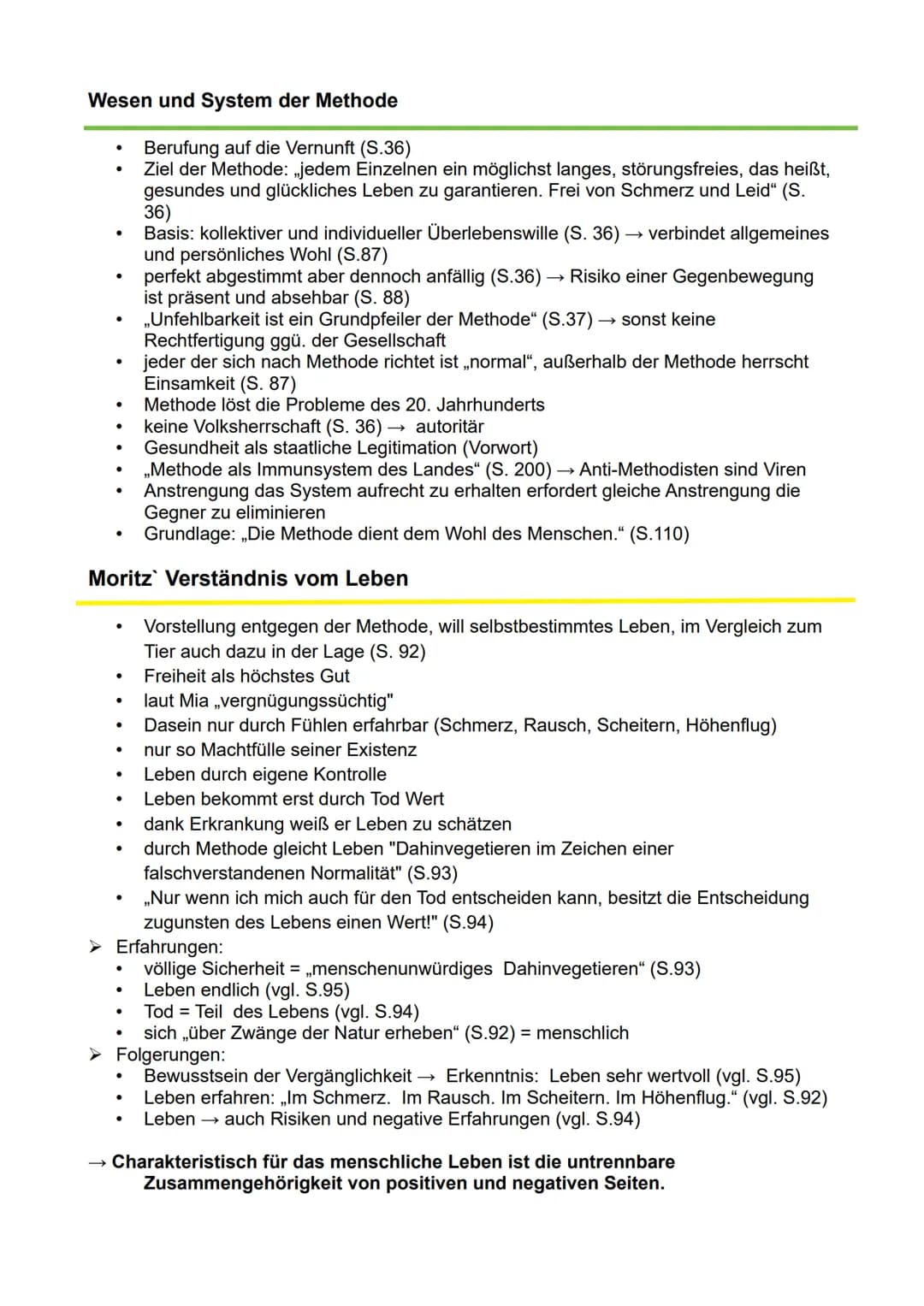 Wesen und System der Methode
Berufung auf die Vernunft (S.36)
Ziel der Methode: „jedem Einzelnen ein möglichst langes, störungsfreies, das h