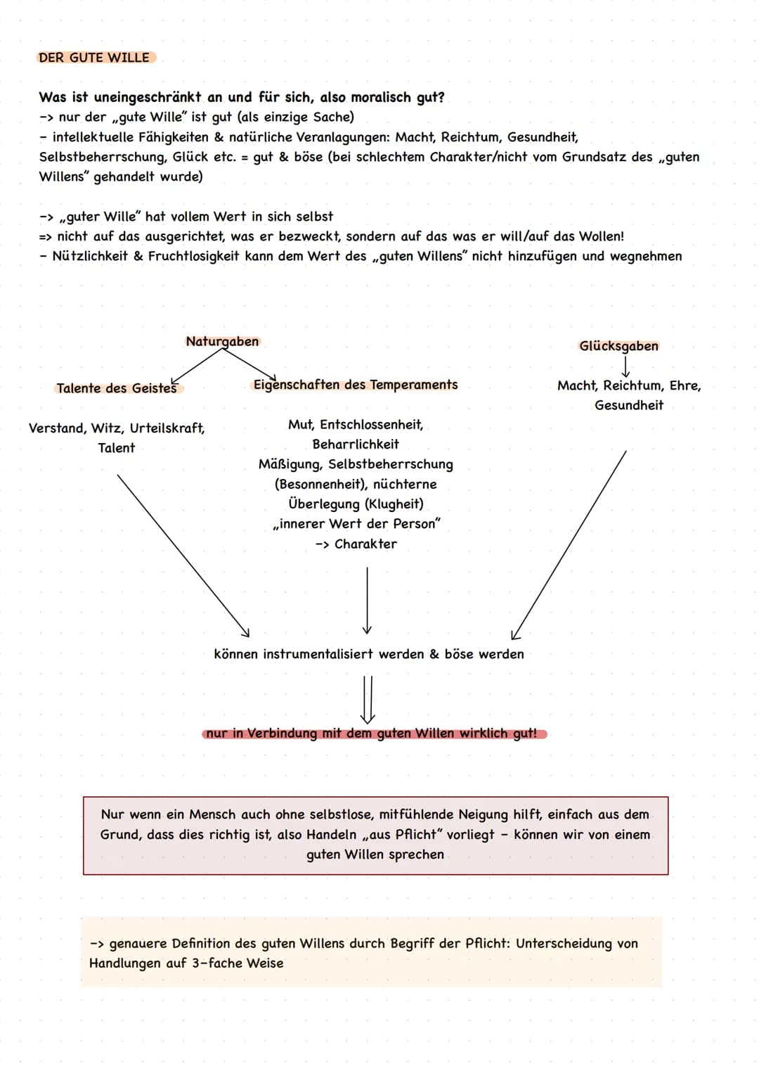 ALLGEMEINES
IMMANUEL KANT
-> Deontologie: to deon (Pflicht), Pflichtethik
= Kant (1724-1804)
Voraussetzung von Kantes Ethik -> Kants Mensche